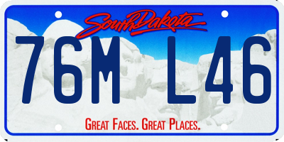 SD license plate 76ML46