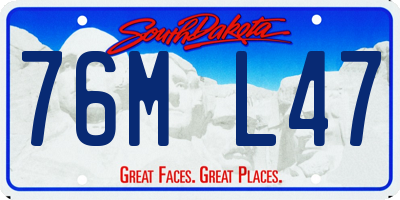 SD license plate 76ML47