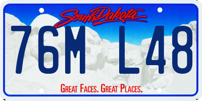 SD license plate 76ML48