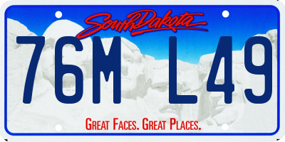 SD license plate 76ML49