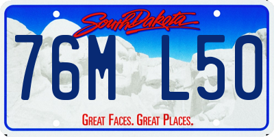 SD license plate 76ML50