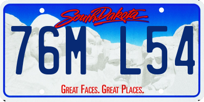 SD license plate 76ML54