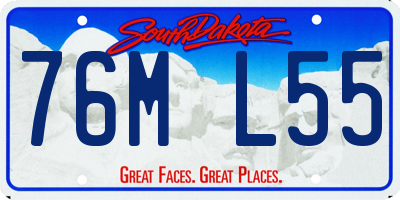 SD license plate 76ML55