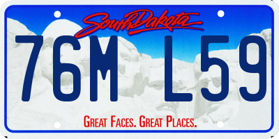 SD license plate 76ML59