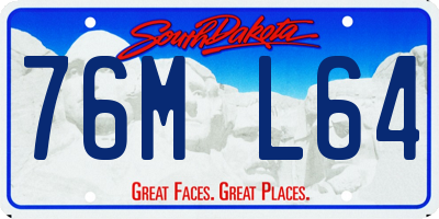 SD license plate 76ML64