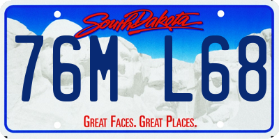 SD license plate 76ML68