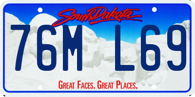 SD license plate 76ML69