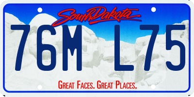 SD license plate 76ML75