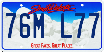 SD license plate 76ML77