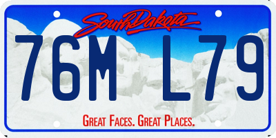 SD license plate 76ML79