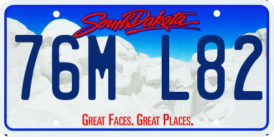SD license plate 76ML82