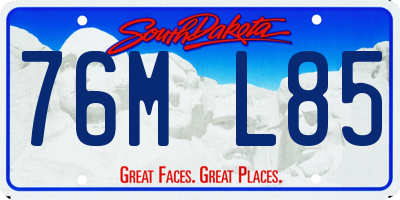 SD license plate 76ML85
