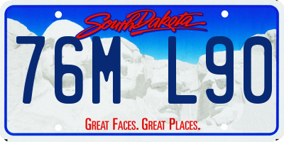 SD license plate 76ML90