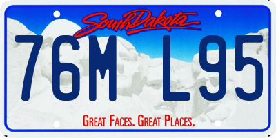 SD license plate 76ML95