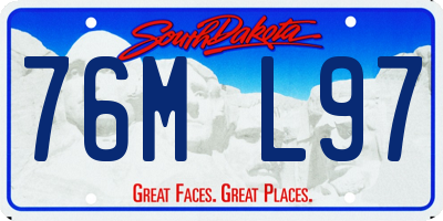 SD license plate 76ML97