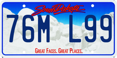 SD license plate 76ML99