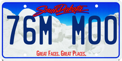 SD license plate 76MM00