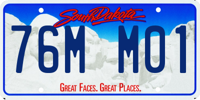 SD license plate 76MM01