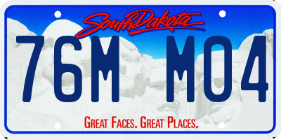 SD license plate 76MM04