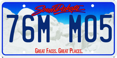 SD license plate 76MM05