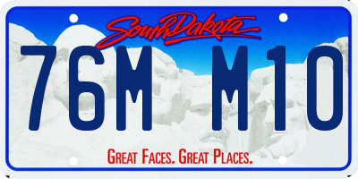 SD license plate 76MM10
