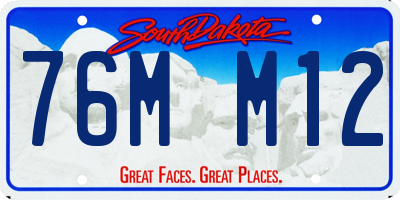 SD license plate 76MM12