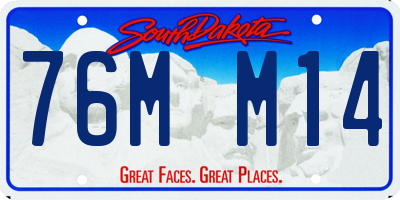 SD license plate 76MM14
