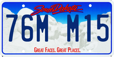 SD license plate 76MM15