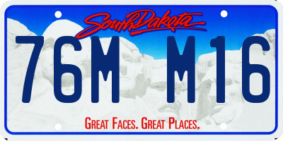 SD license plate 76MM16