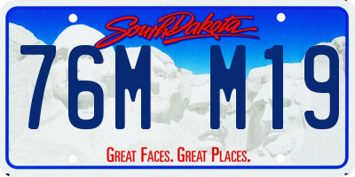 SD license plate 76MM19