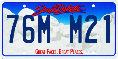SD license plate 76MM21