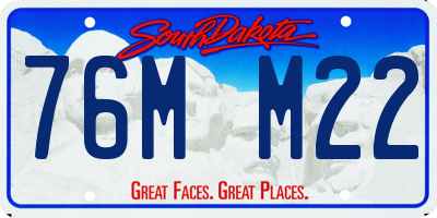 SD license plate 76MM22