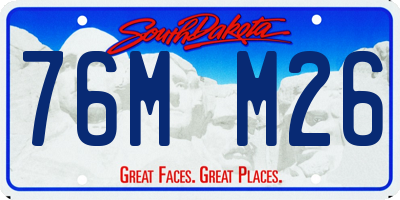 SD license plate 76MM26