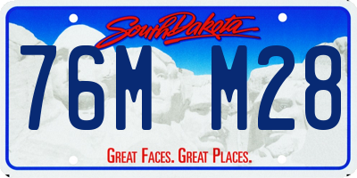 SD license plate 76MM28