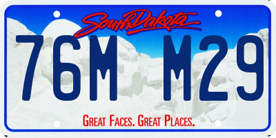 SD license plate 76MM29