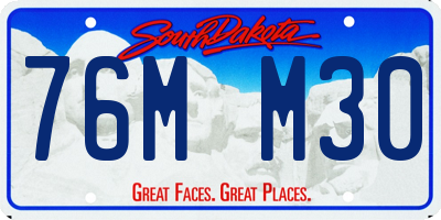 SD license plate 76MM30