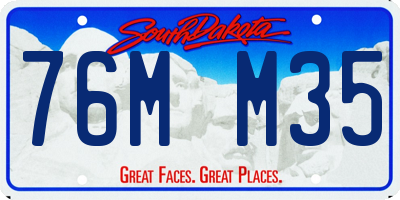 SD license plate 76MM35