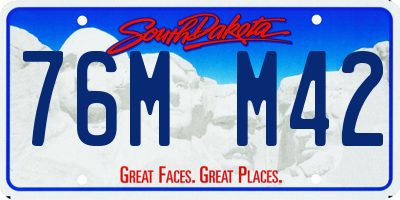 SD license plate 76MM42