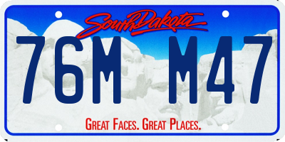 SD license plate 76MM47
