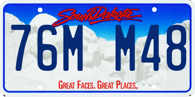 SD license plate 76MM48
