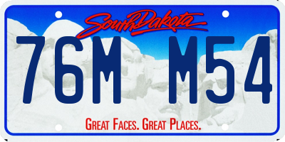 SD license plate 76MM54