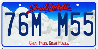 SD license plate 76MM55