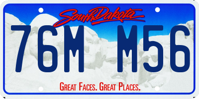 SD license plate 76MM56