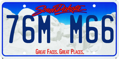 SD license plate 76MM66