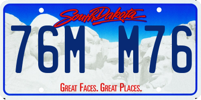 SD license plate 76MM76