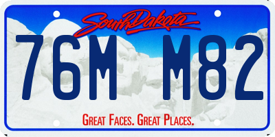 SD license plate 76MM82