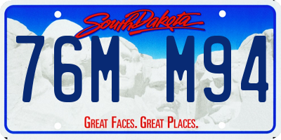 SD license plate 76MM94