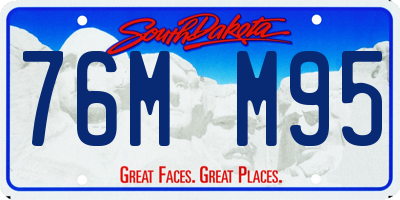 SD license plate 76MM95