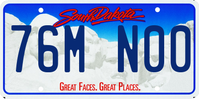 SD license plate 76MN00