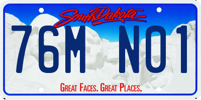 SD license plate 76MN01